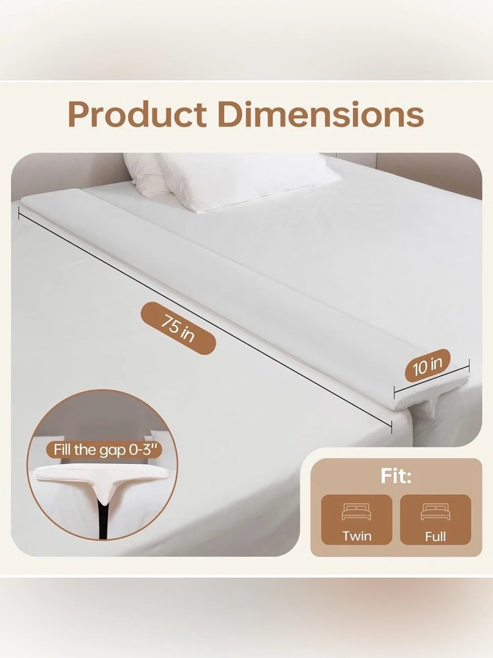 Enitya Bed Bridge Gap Filler Twin to King